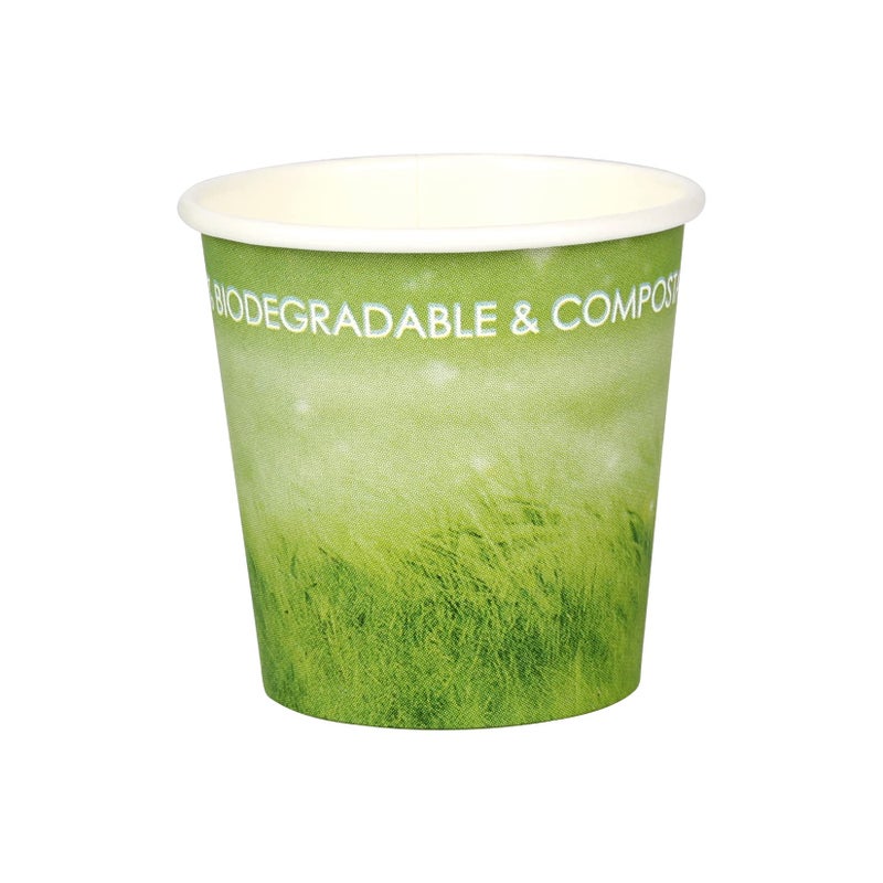 Yes Fresh Yes!Fresh 4oz Disposable Hot Beverage Small Paper Cups,Eco-friendly, Mini Paper cups for Parties, Picnics,Barbecues, Travel and Events (4 oz, 50 Count,Green) - Image 1